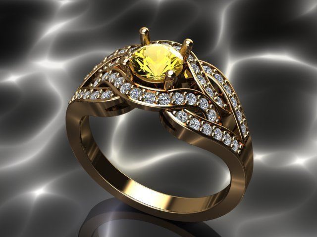 ENG-06 sapphire engagement ring 3D print model_7