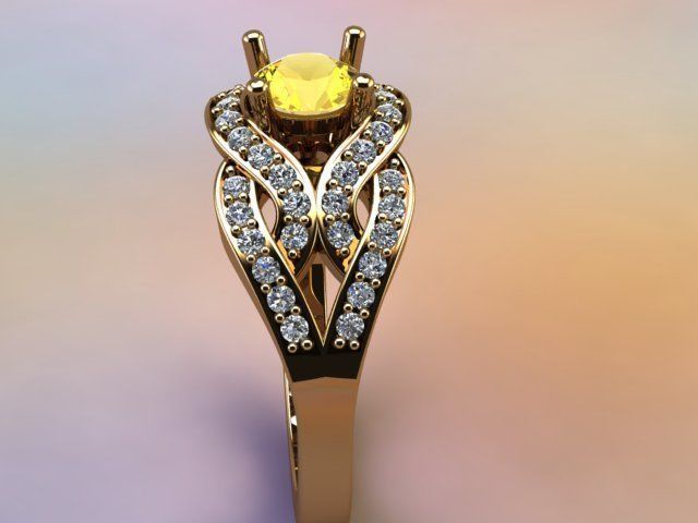 ENG-06 sapphire engagement ring 3D print model_5