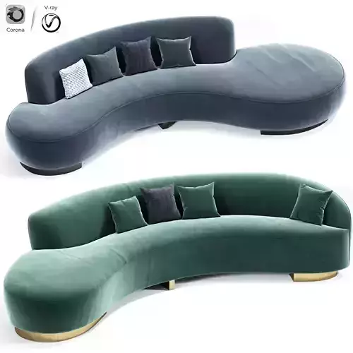 Serpentine Sofa And Freeform Curve Vladimir Sofa