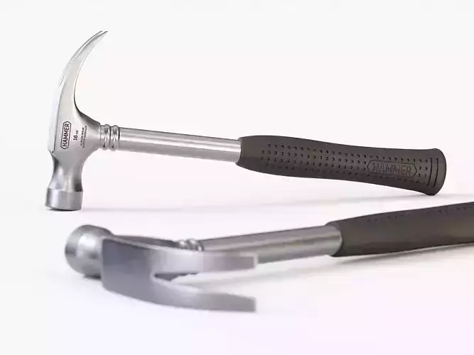 Claw Hammer PBR Low-poly 3D model