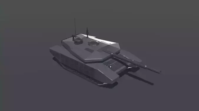Battle Tank lowpoly Low-poly 3D model