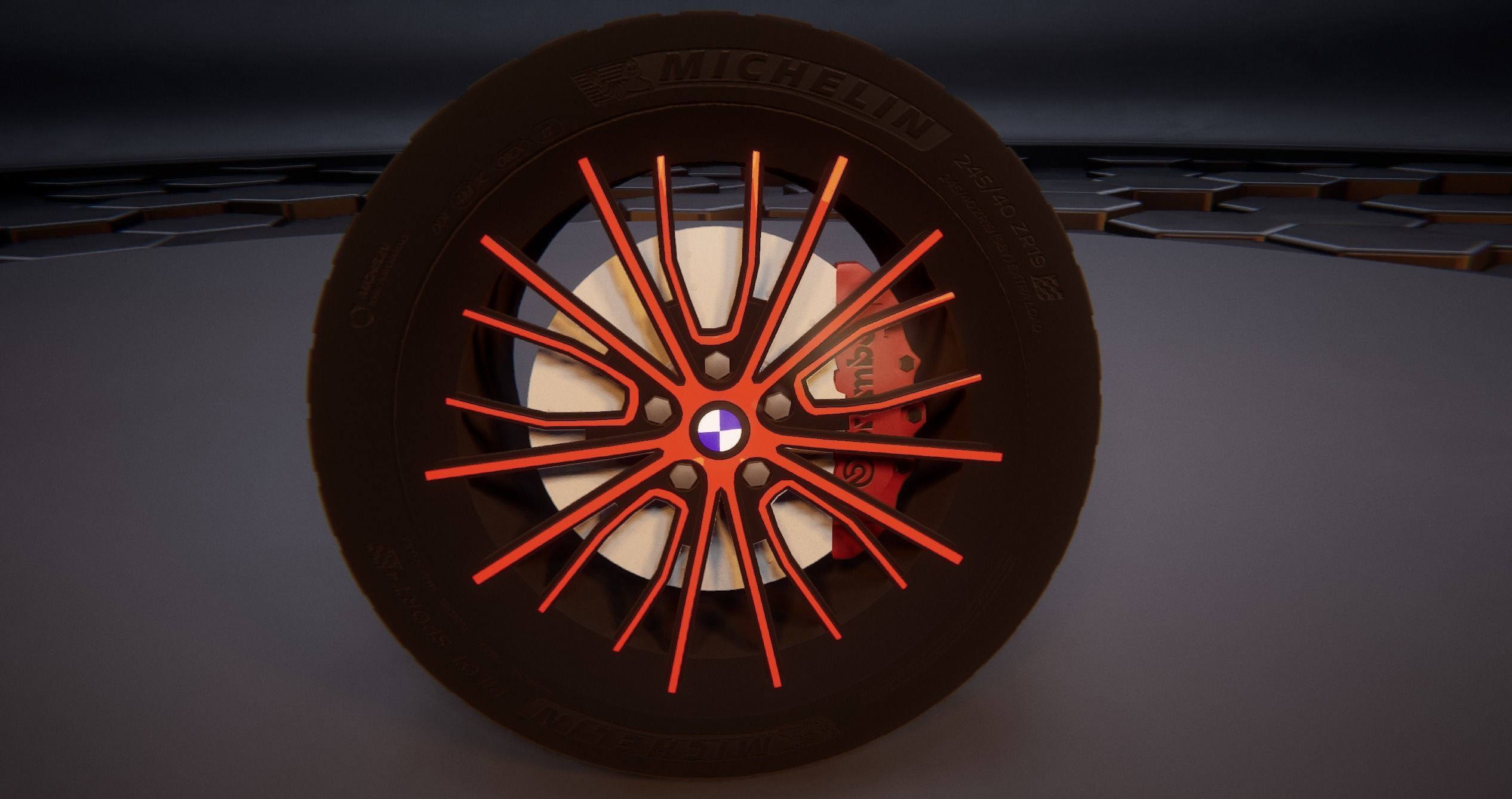 Car tire Free 3D model_2