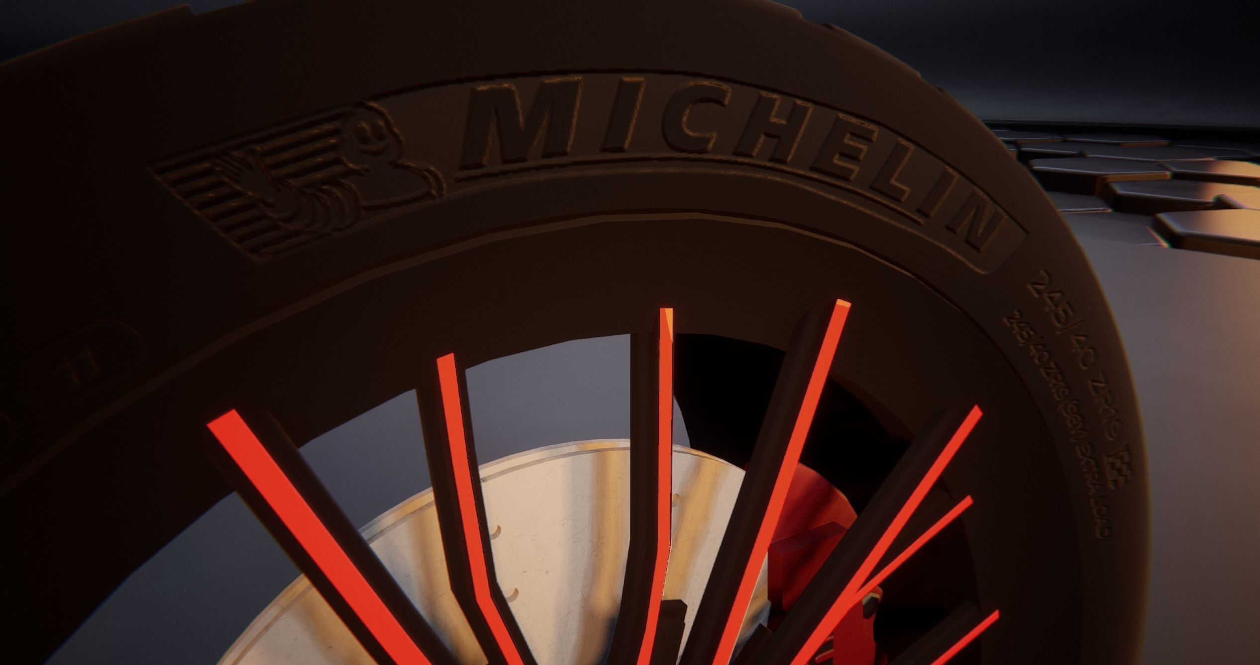 Car tire Free 3D model_3