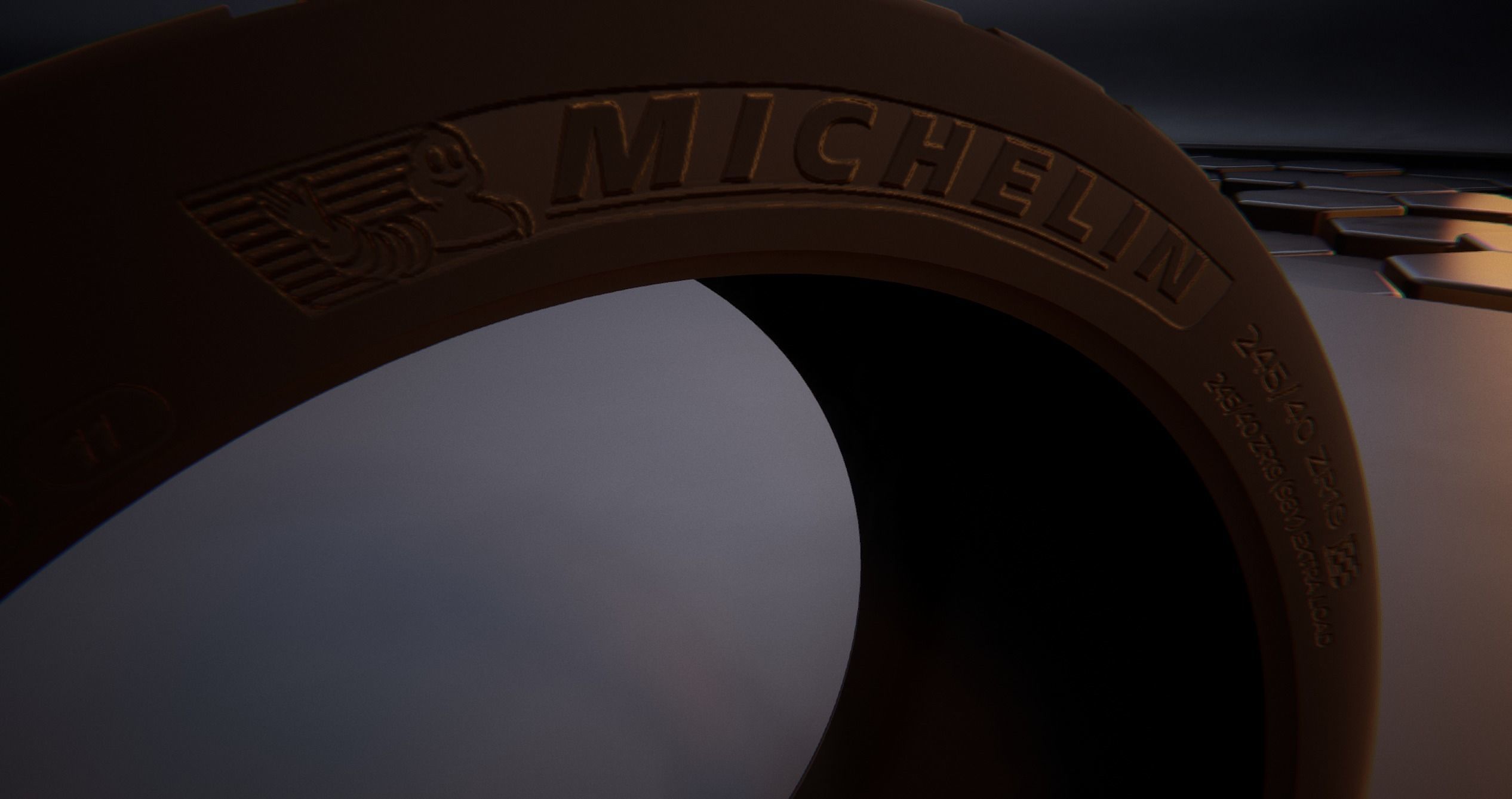 Car tire Free 3D model_4
