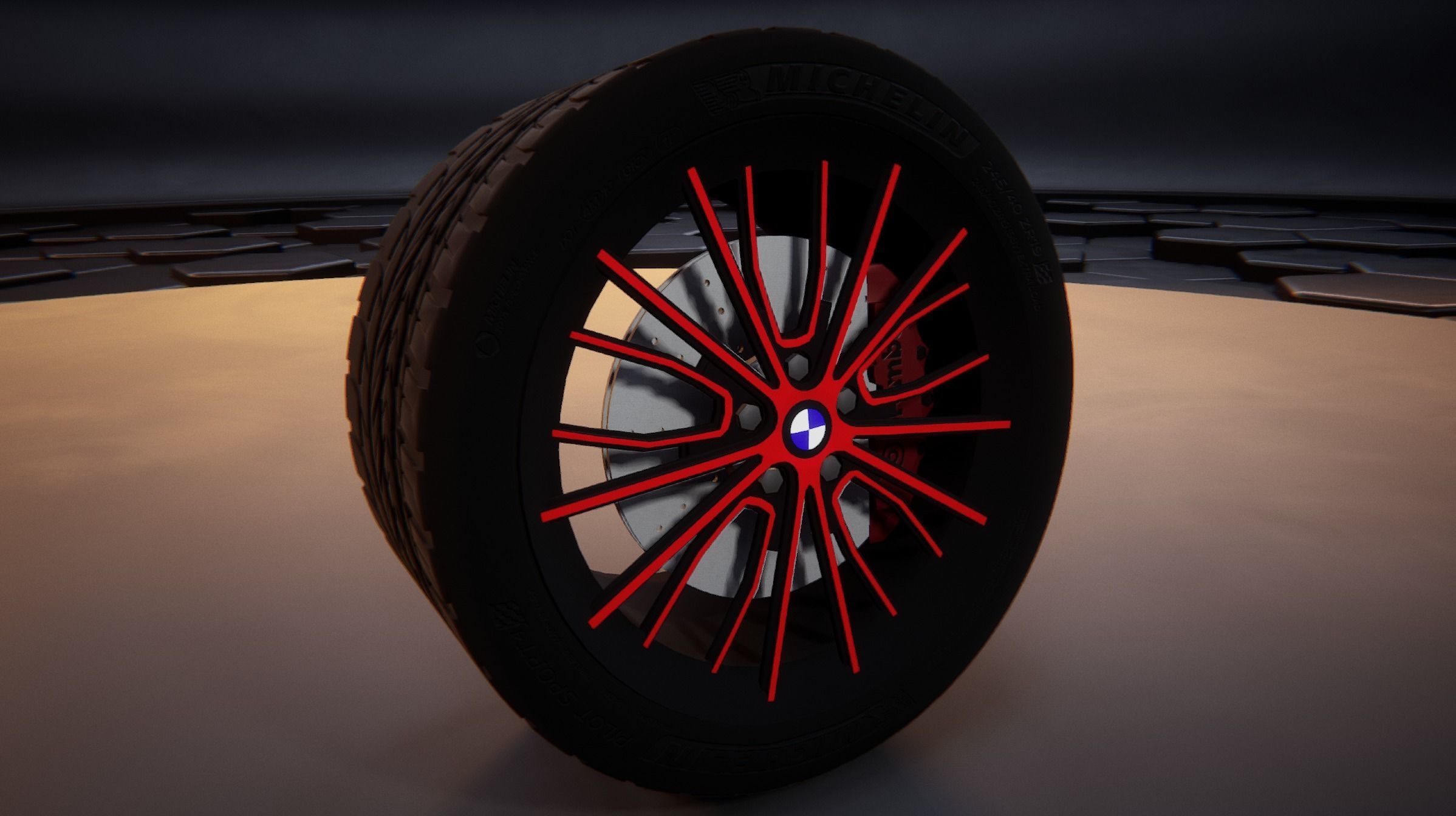 Car tire Free 3D model_10