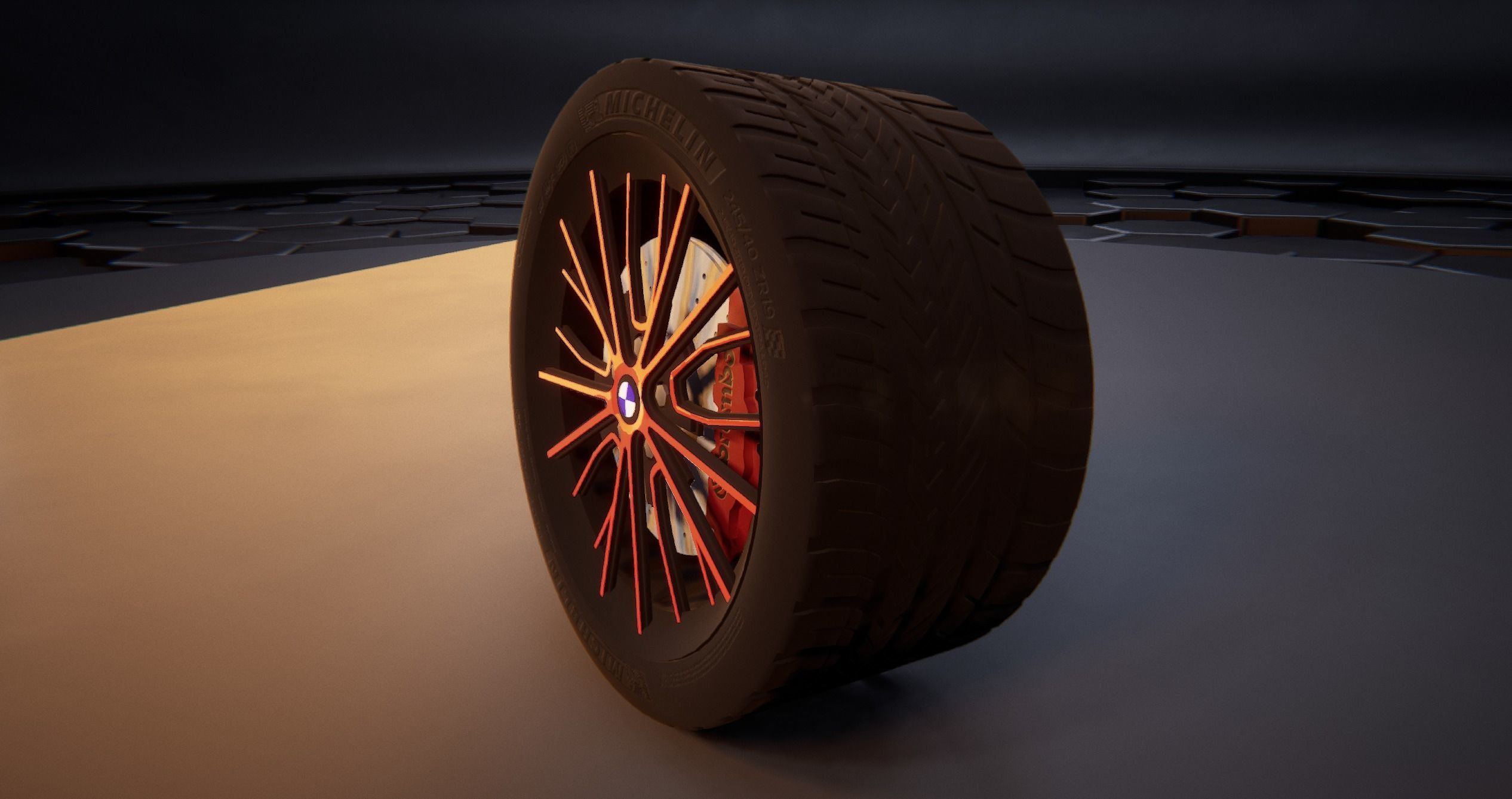 Car tire Free 3D model_1
