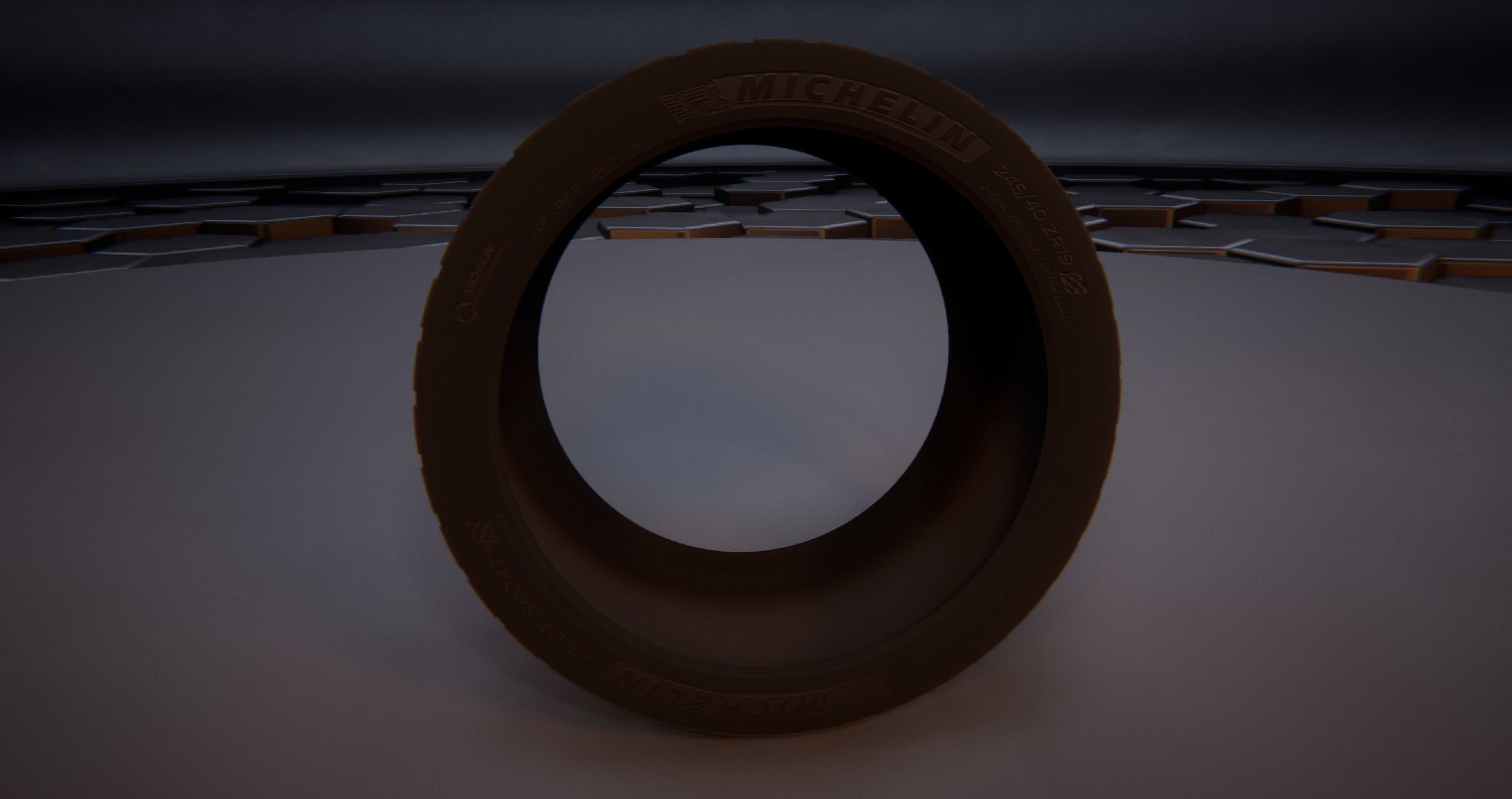 Car tire Free 3D model_5