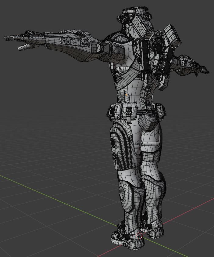 Sci-fi Armored Soldier 3D model_14