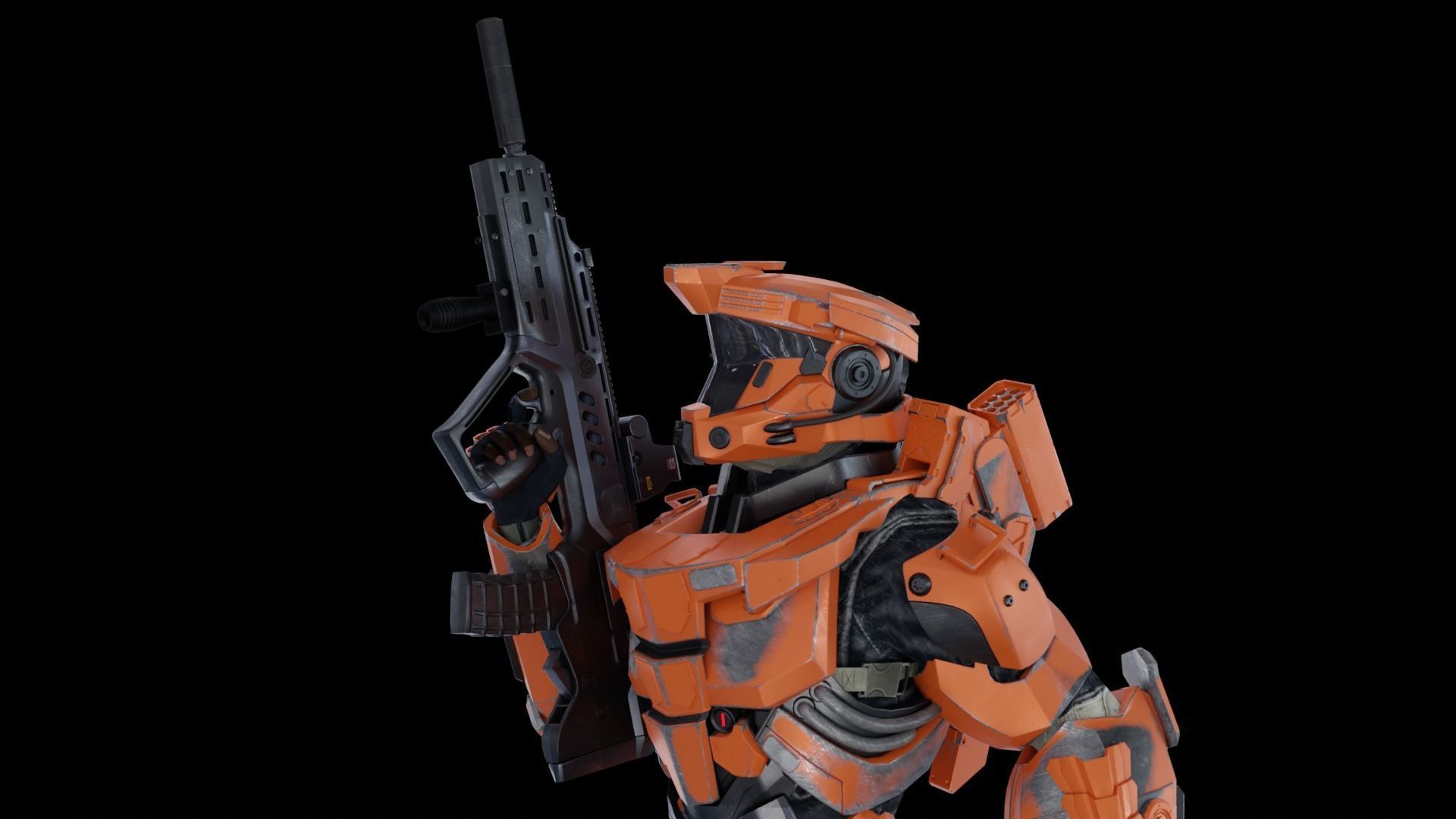 Sci-fi Armored Soldier 3D model_10