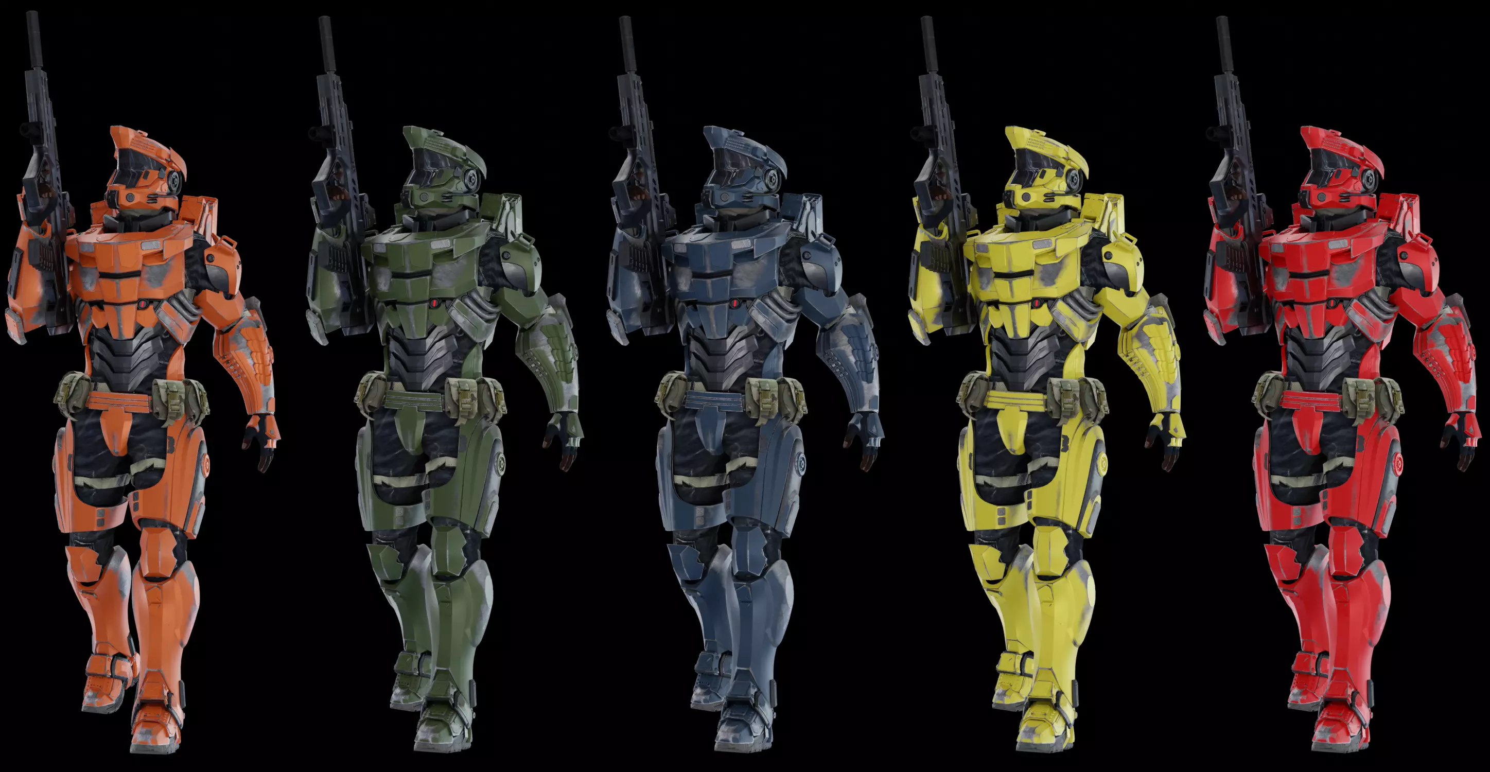 Sci-fi Armored Soldier 3D model_0