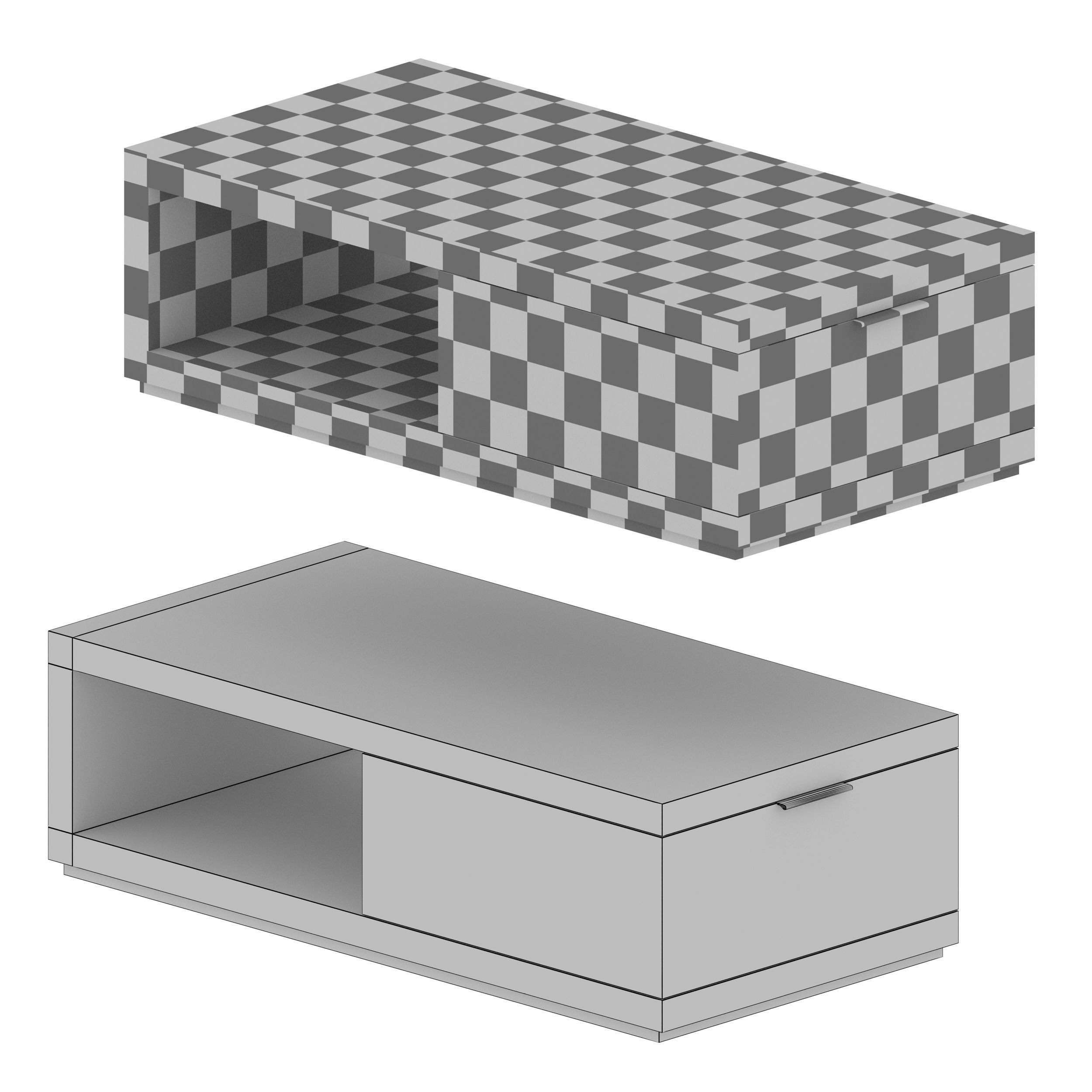 Nelsen Coffee Table Crate and Barrel 3D model_10