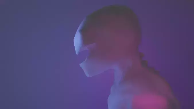 Monster head of alien - person