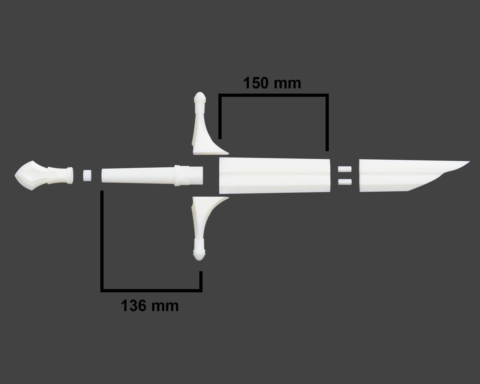 Acharn - Dirhael sword - Shadow of Mordor - 3D Printable 3D print model_7