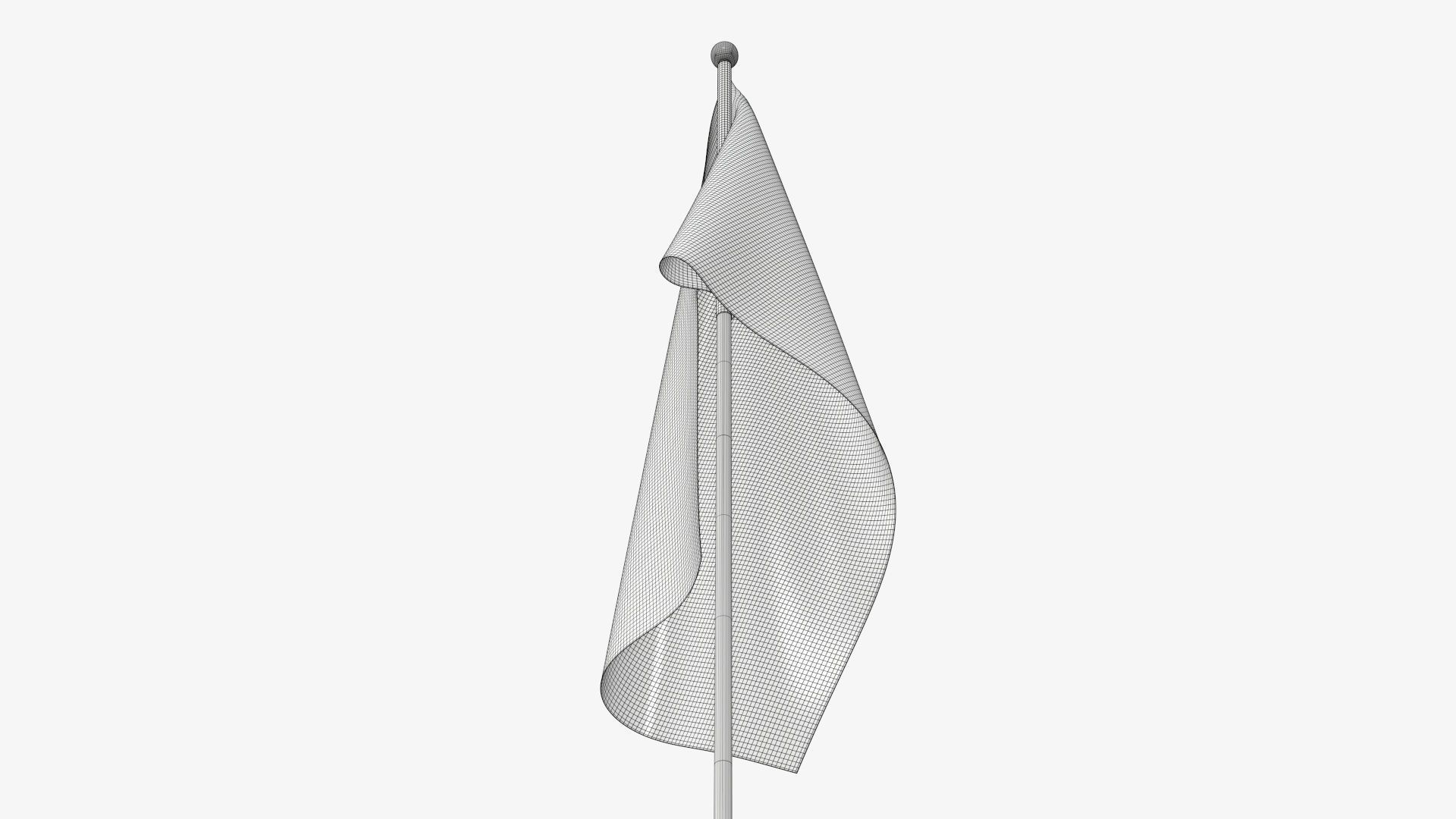 Desk flag decorative tall 3D model_12