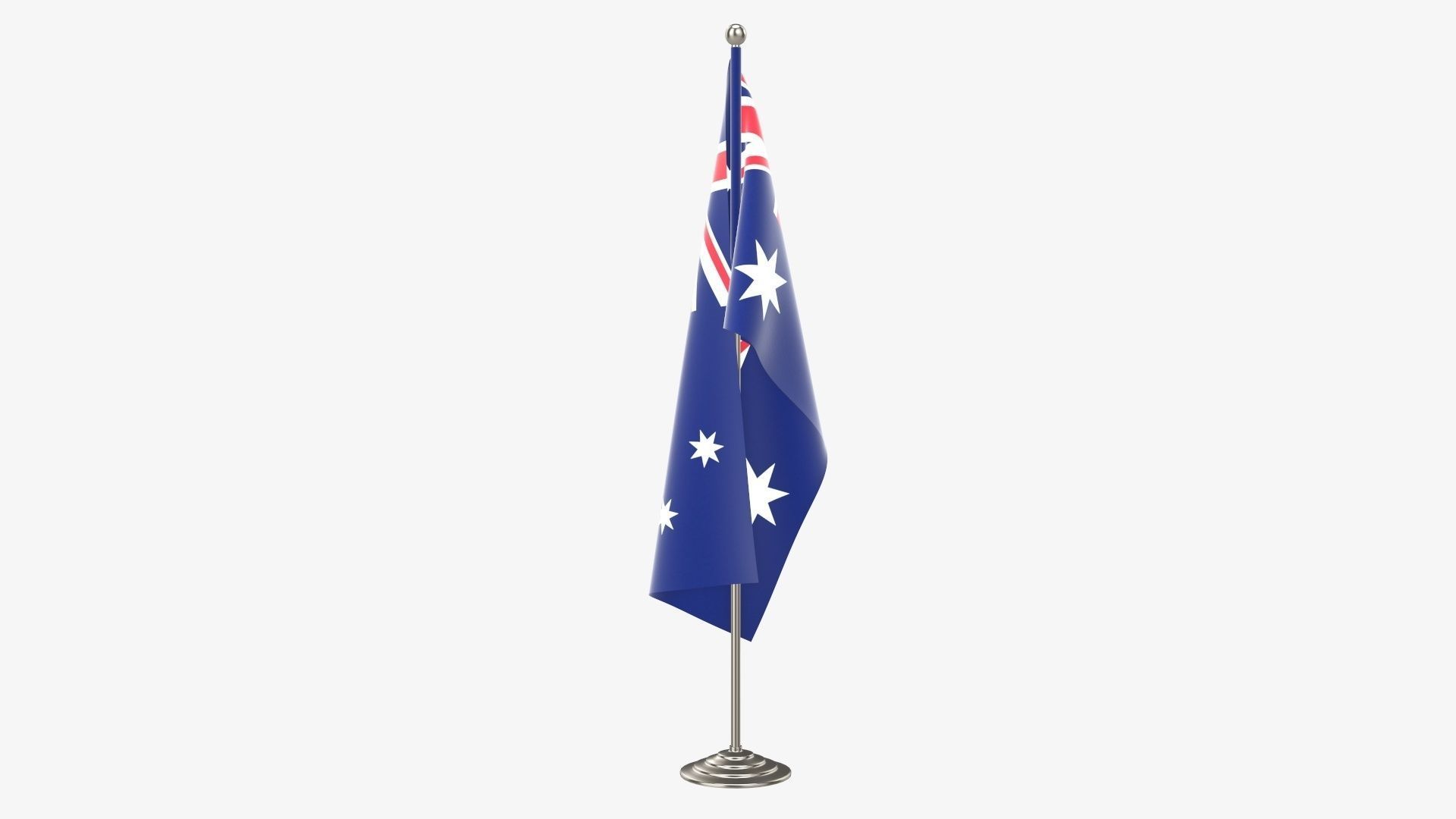 Desk flag decorative tall 3D model_3