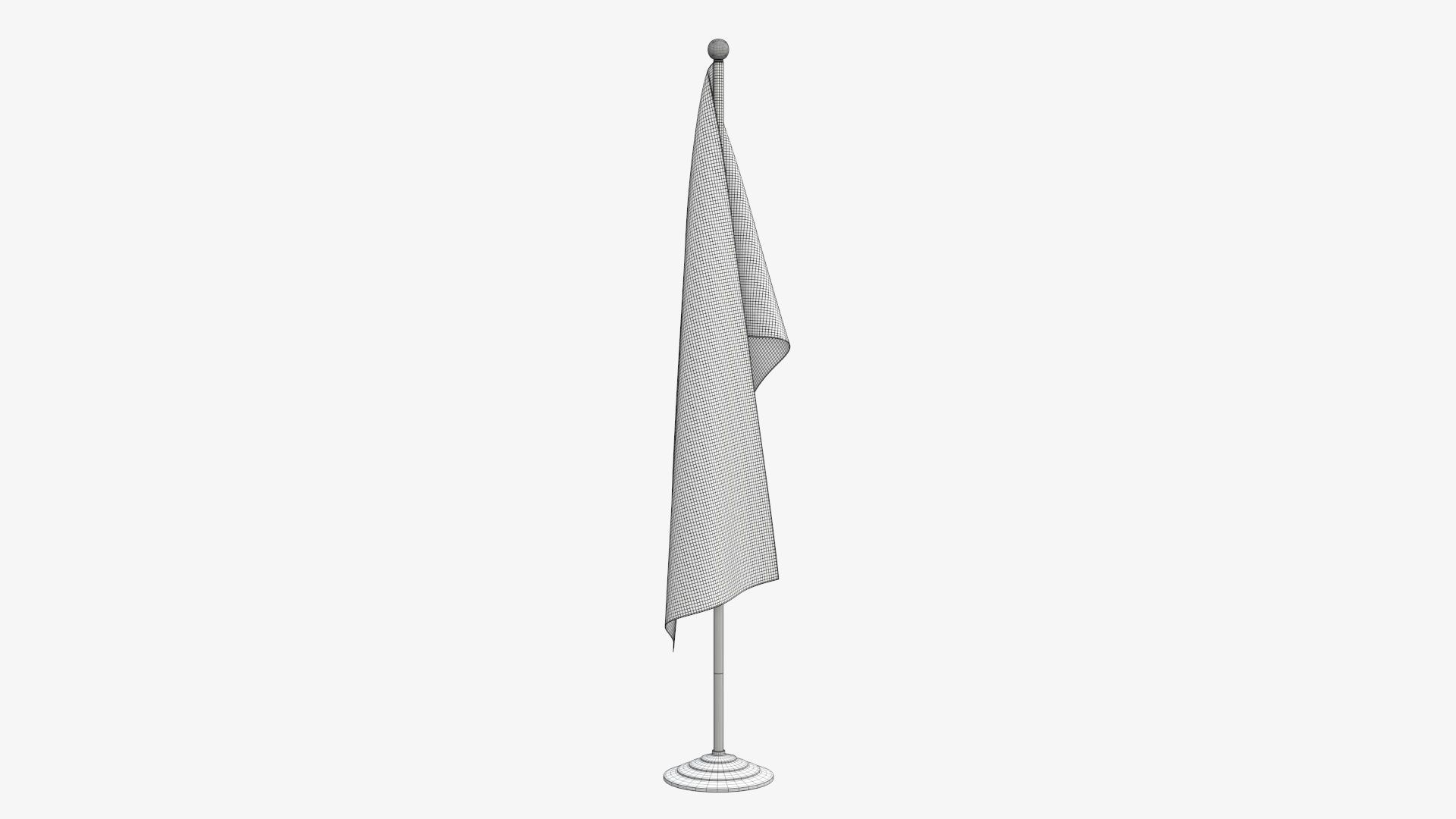 Desk flag decorative tall 3D model_10