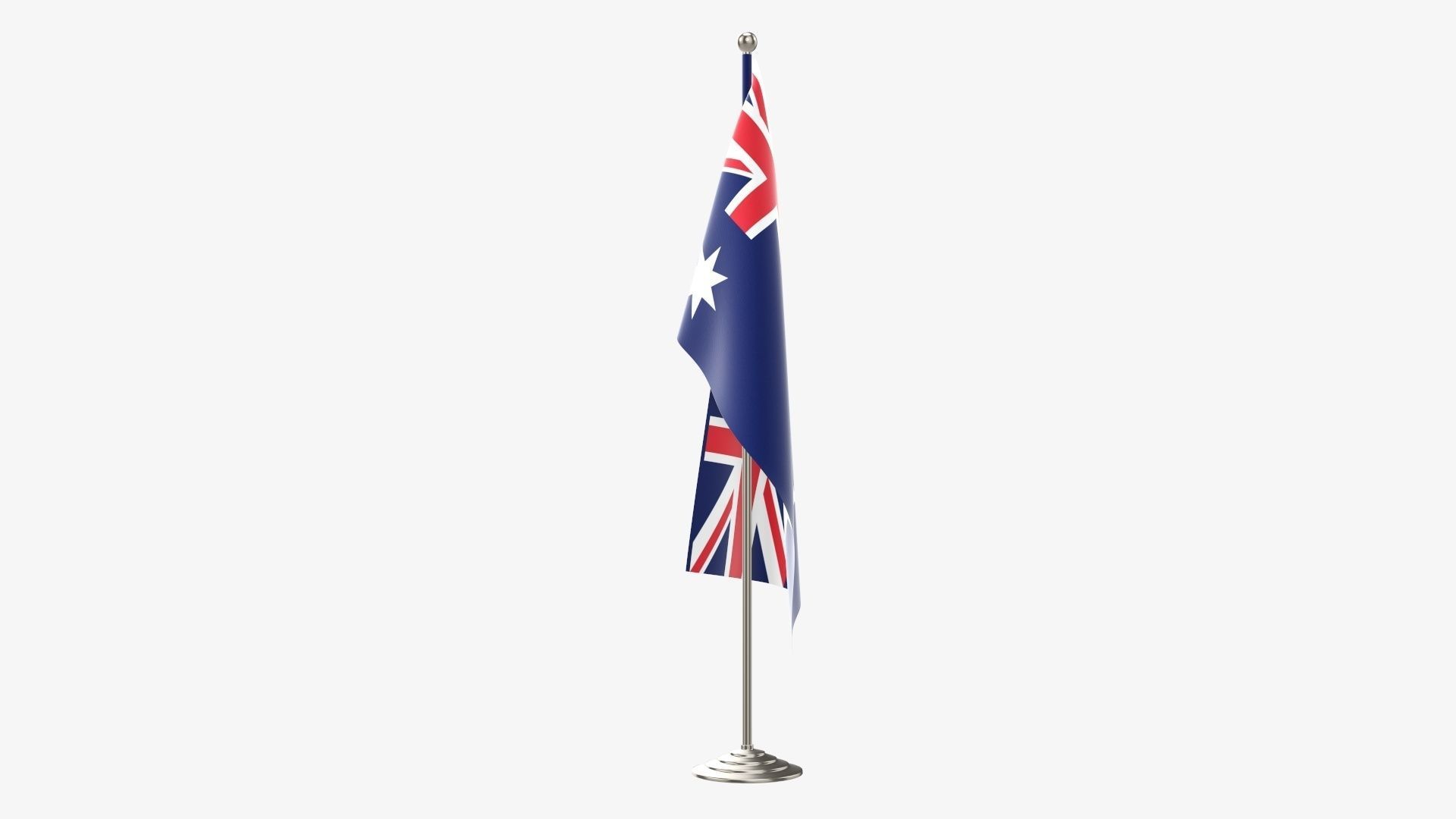 Desk flag decorative tall 3D model_2
