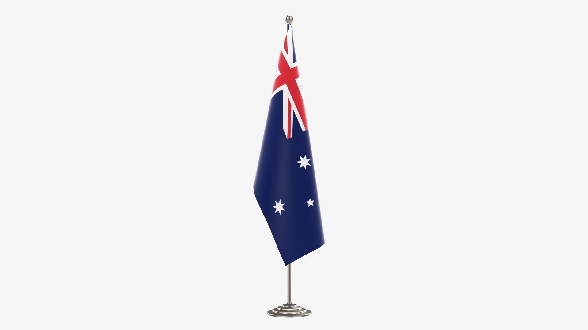 Desk flag decorative tall 3D model_1