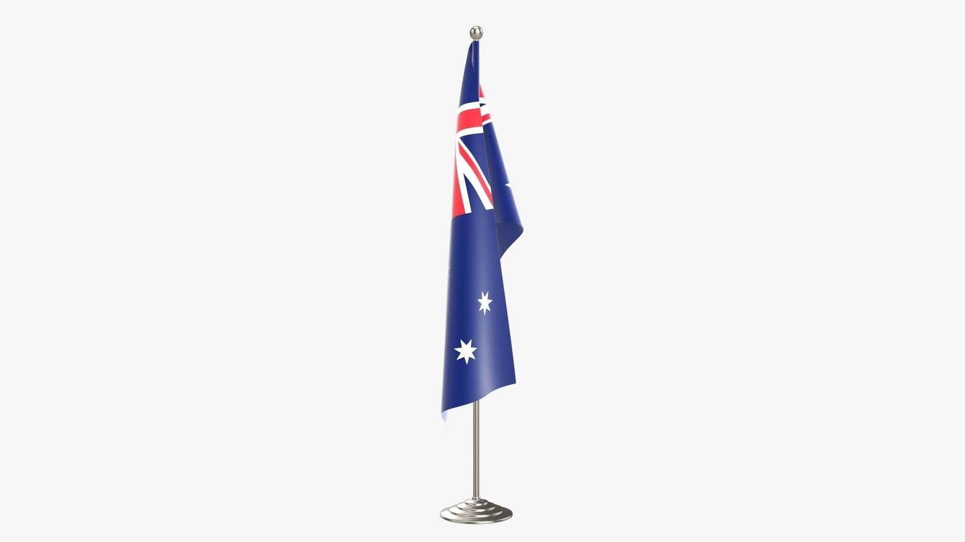 Desk flag decorative tall 3D model_4