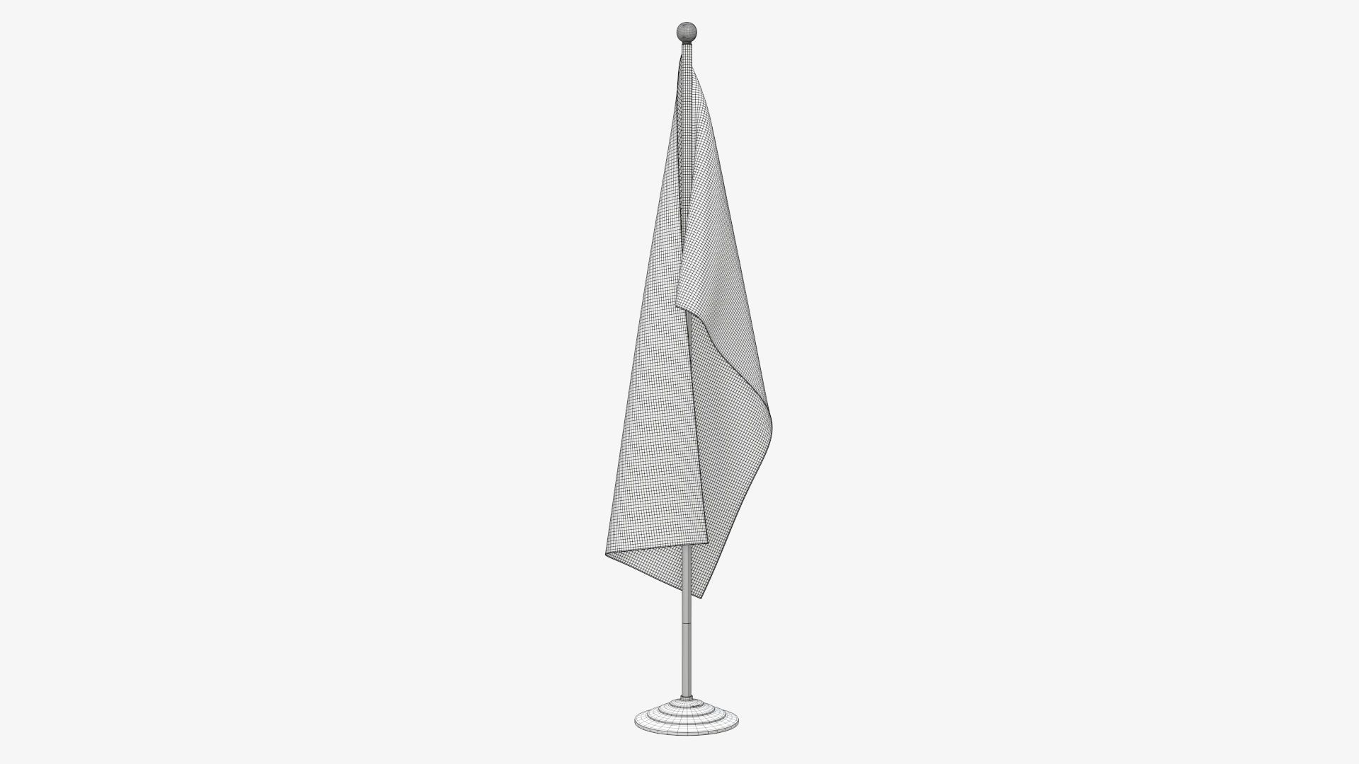 Desk flag decorative tall 3D model_9