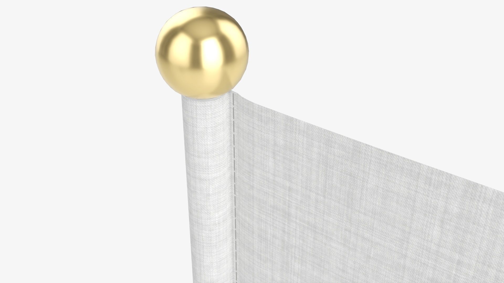 Small decorative flag on flagpole 3D model_4
