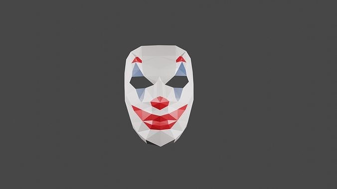 diy joker mask papercraft template 3D print model