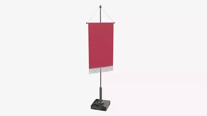 Desk pennant on a spire 3D model