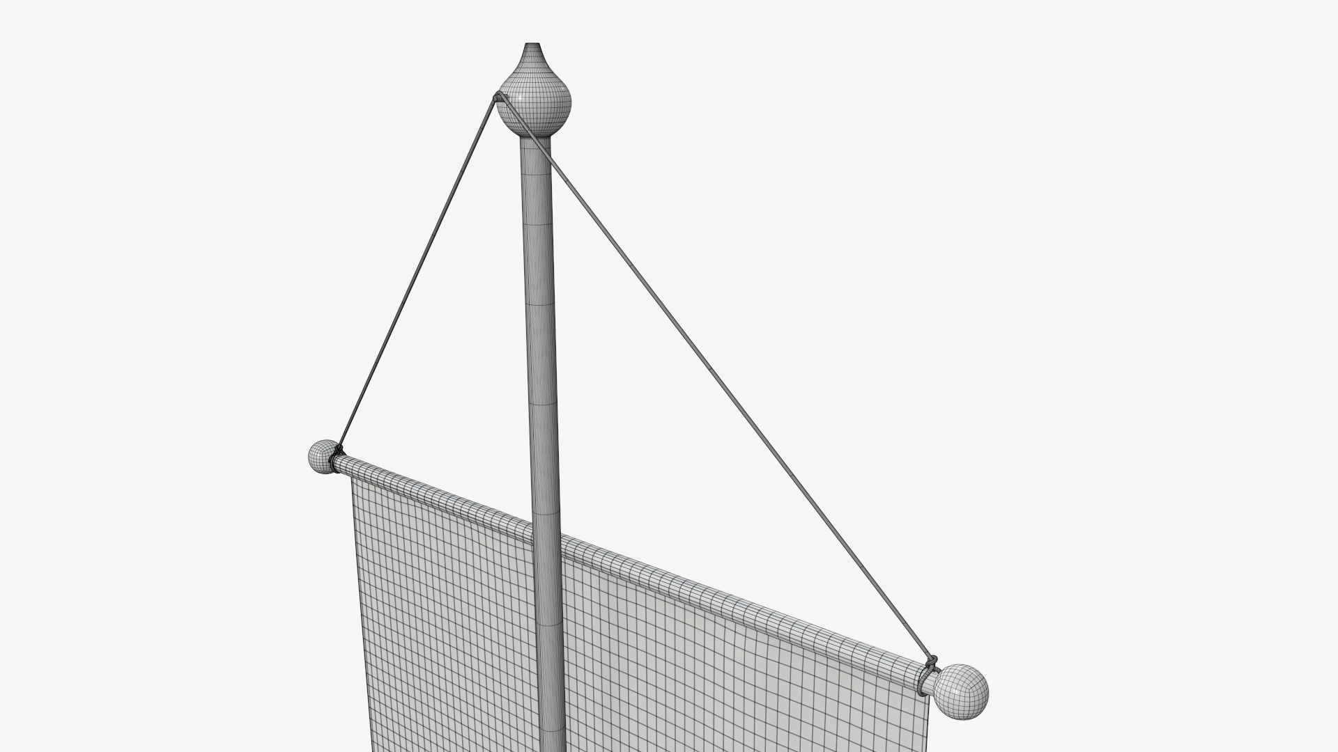 Desk pennant on a spire 3D model_9