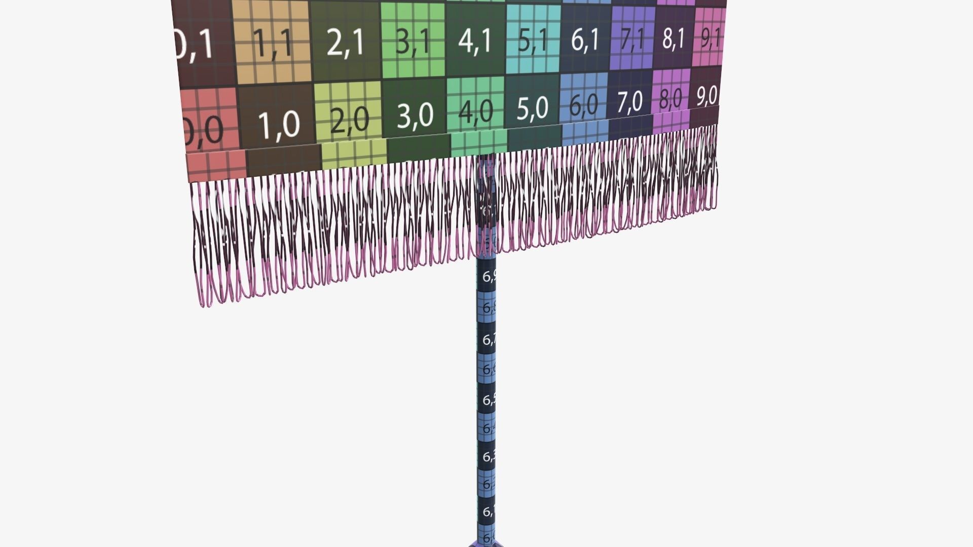 Desk pennant on a spire 3D model_16