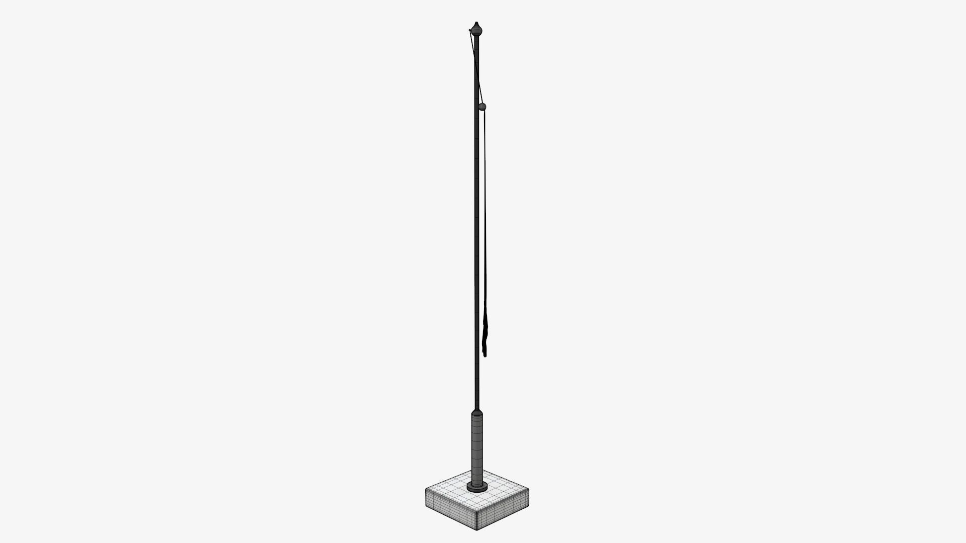 Desk pennant on a spire 3D model_7