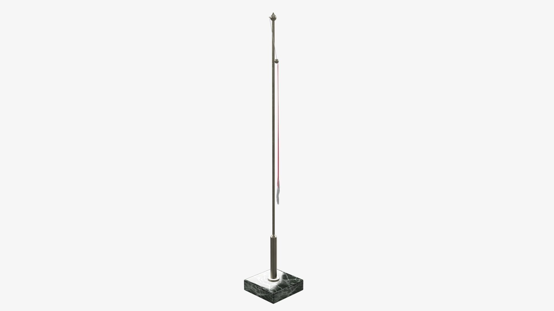 Desk pennant on a spire 3D model_1