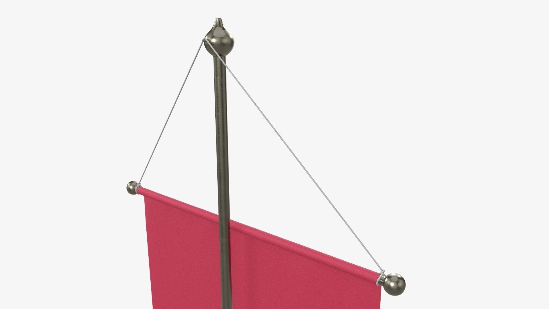 Desk pennant on a spire 3D model_3
