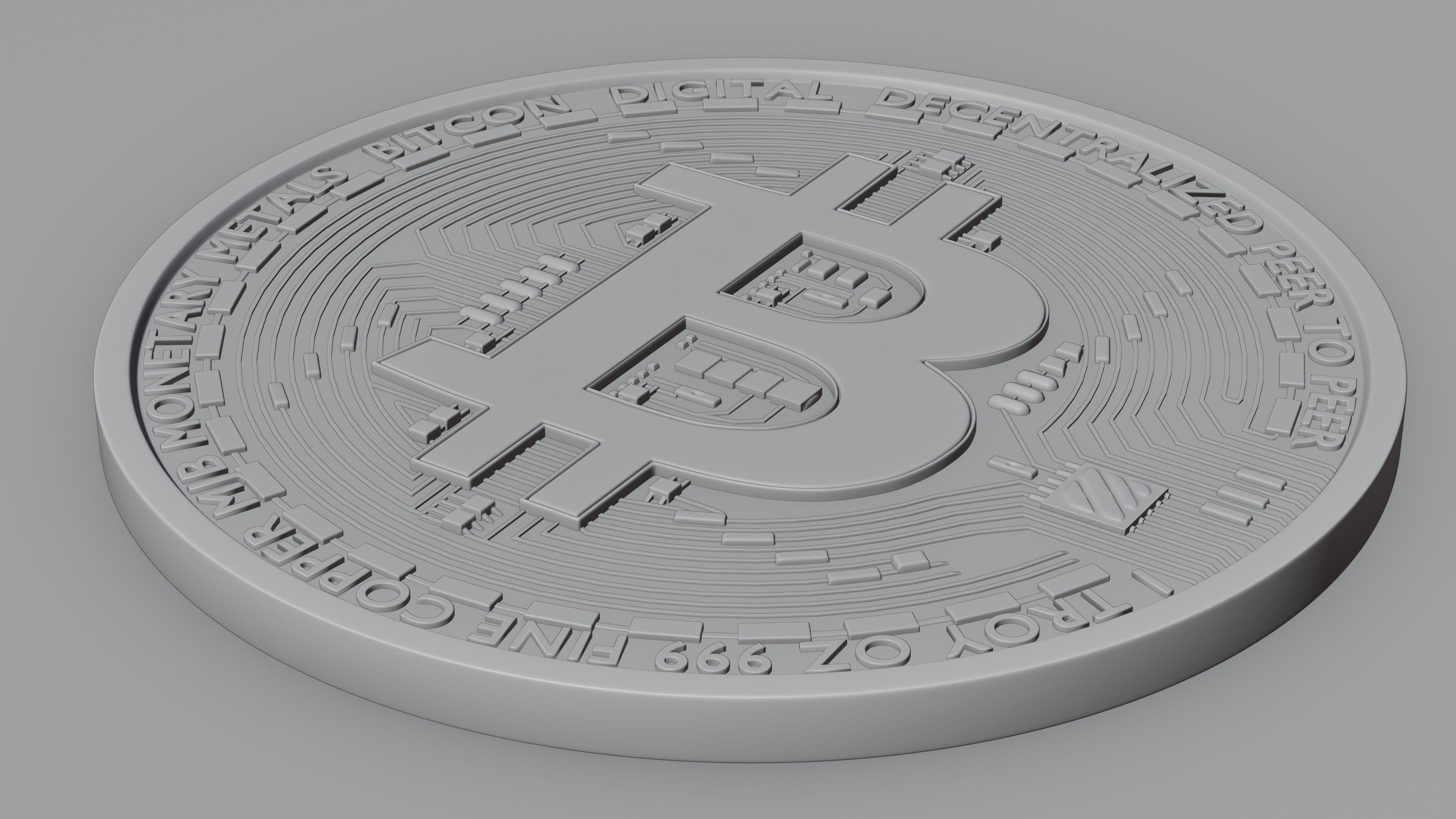 Bitcoin is a new kind of money Free 3D model_7