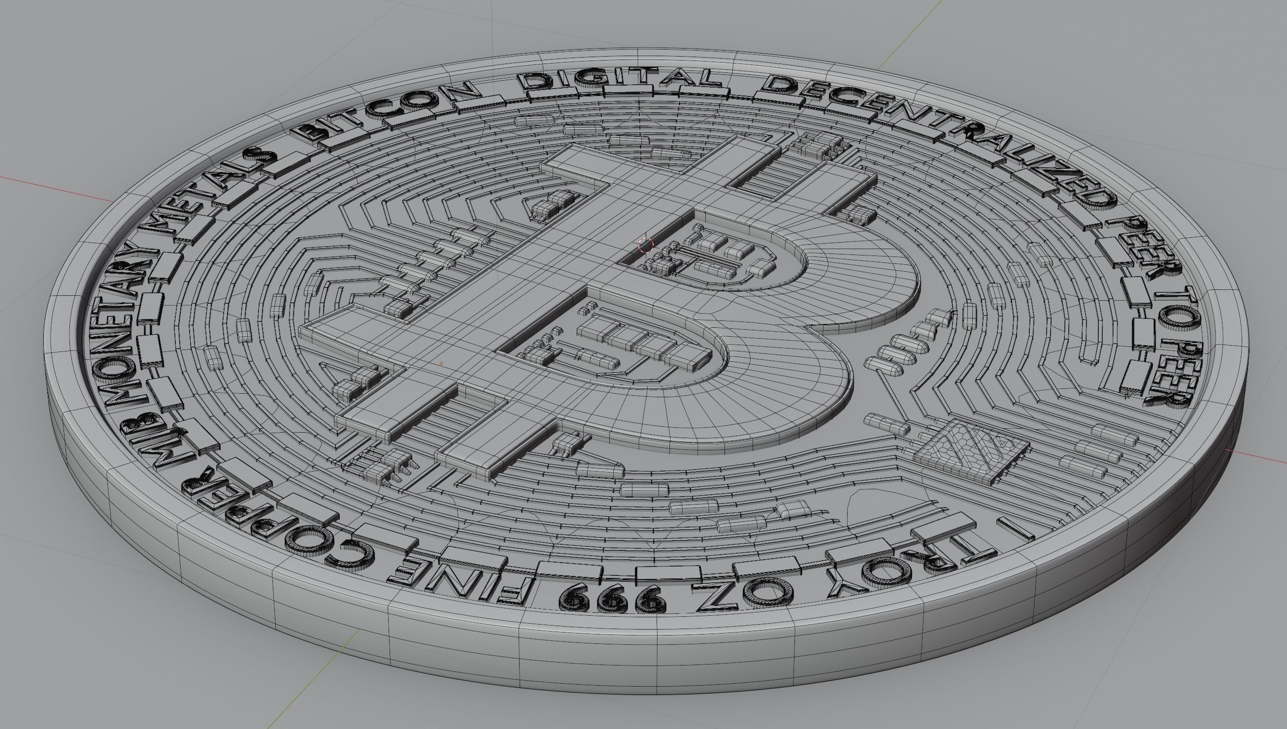 Bitcoin is a new kind of money Free 3D model_8