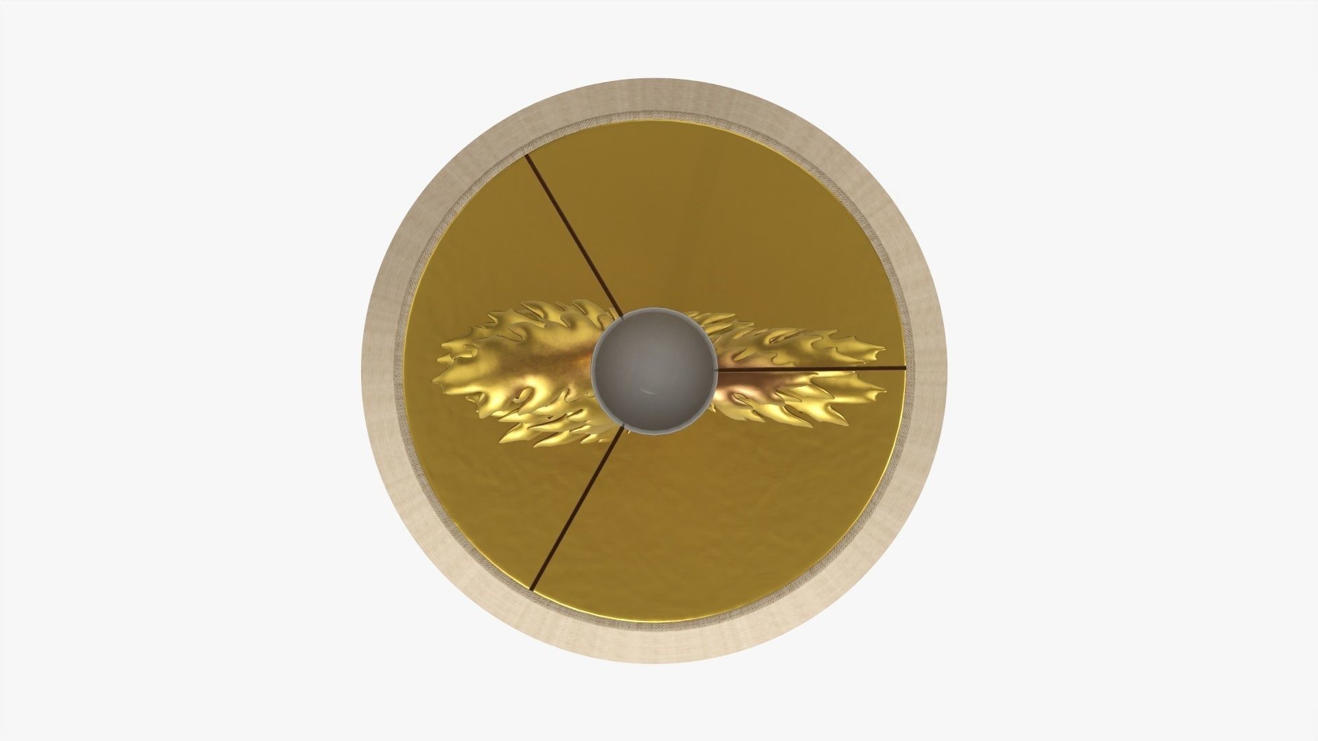 Floor lamp decorated with leaves with shade  3D model_5