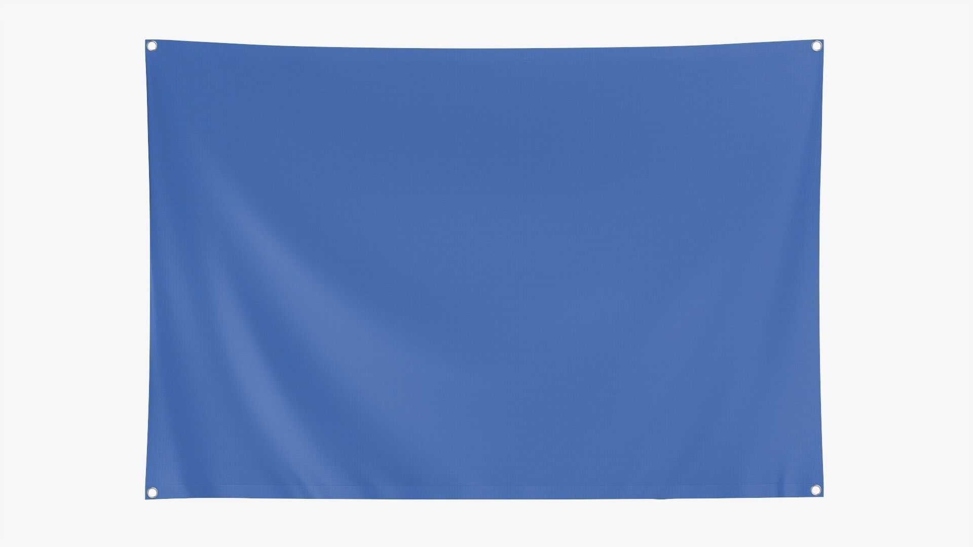 Hanging wall banner with eyelets mockup 3D model_3