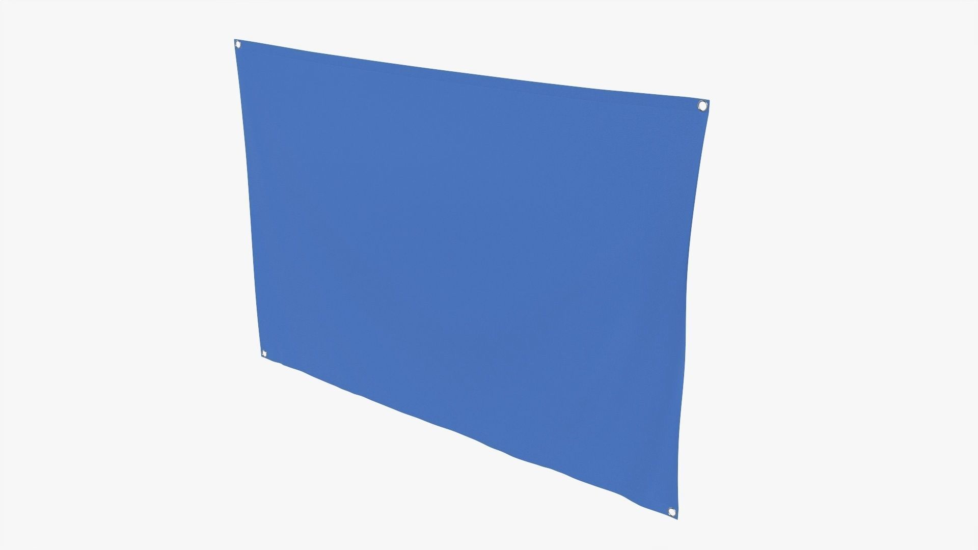 Hanging wall banner with eyelets mockup 3D model_1