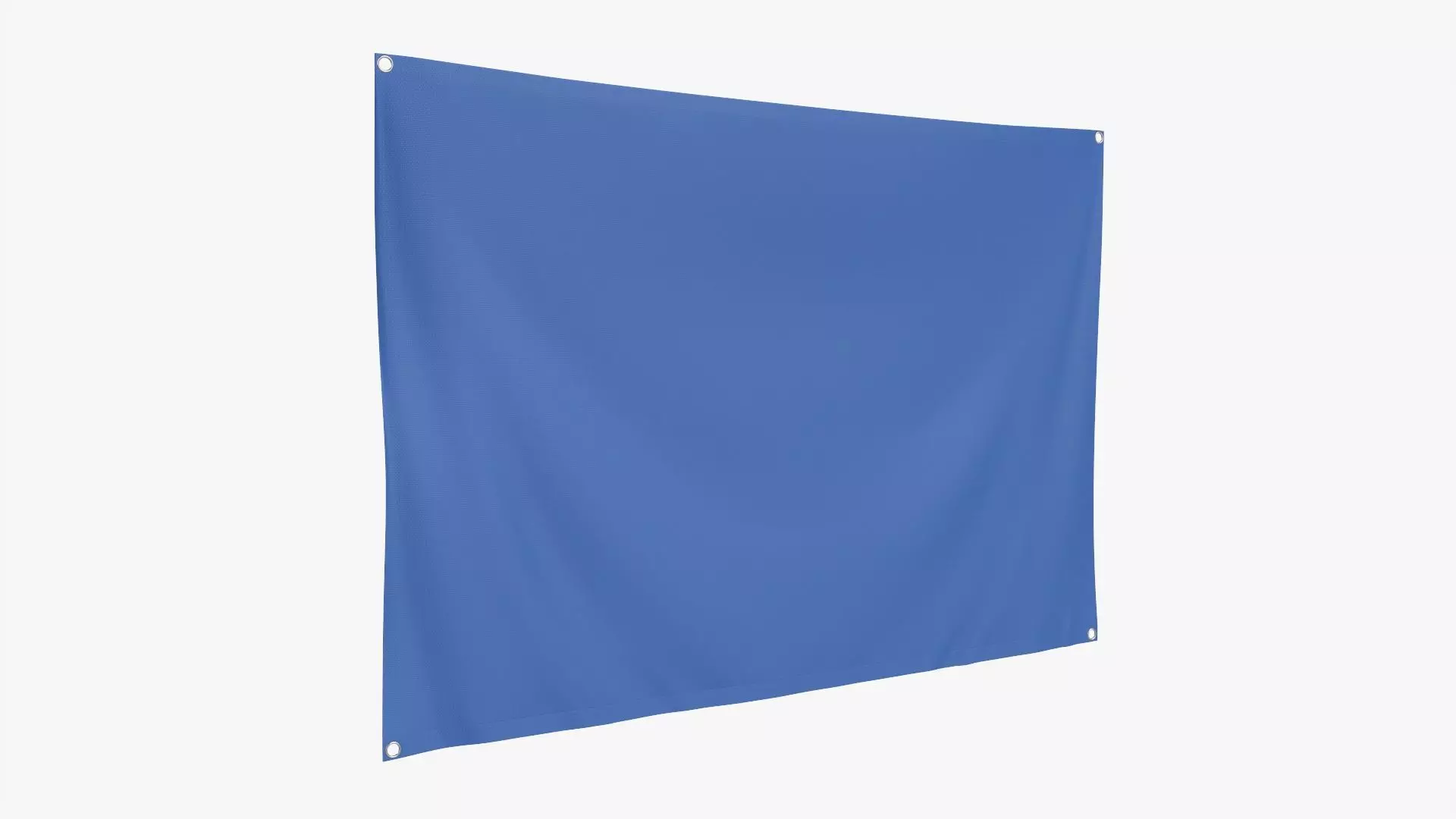 Hanging wall banner with eyelets mockup 3D model_0