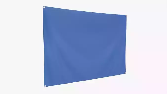 Hanging wall banner with eyelets mockup