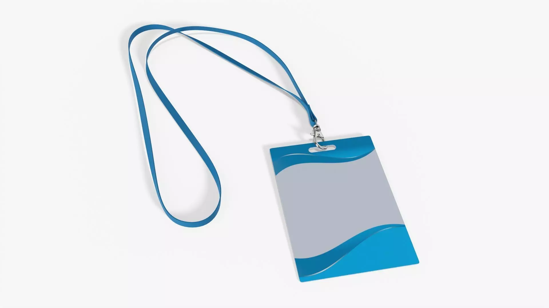 Large identity card on strap 3D model