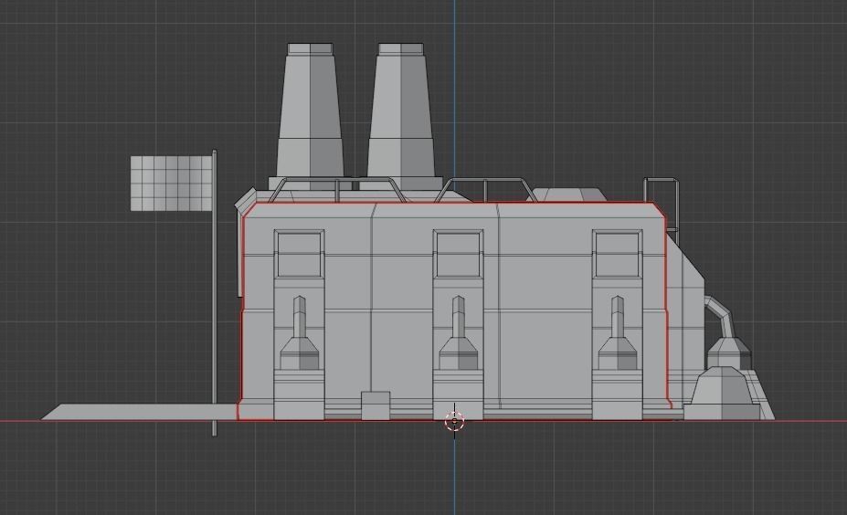 Low Poly Communist Party camp Free low-poly 3D model_6