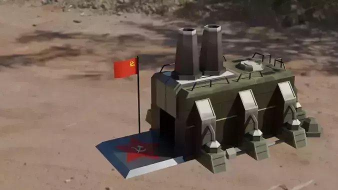 Low Poly Communist Party camp