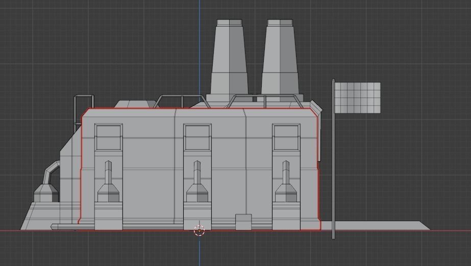 Low Poly Communist Party camp Free low-poly 3D model_5