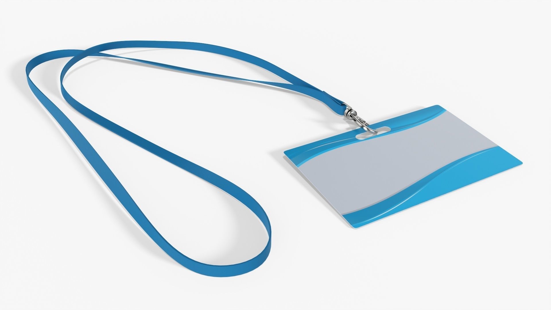 Narrow identity card on strap 3D model_1