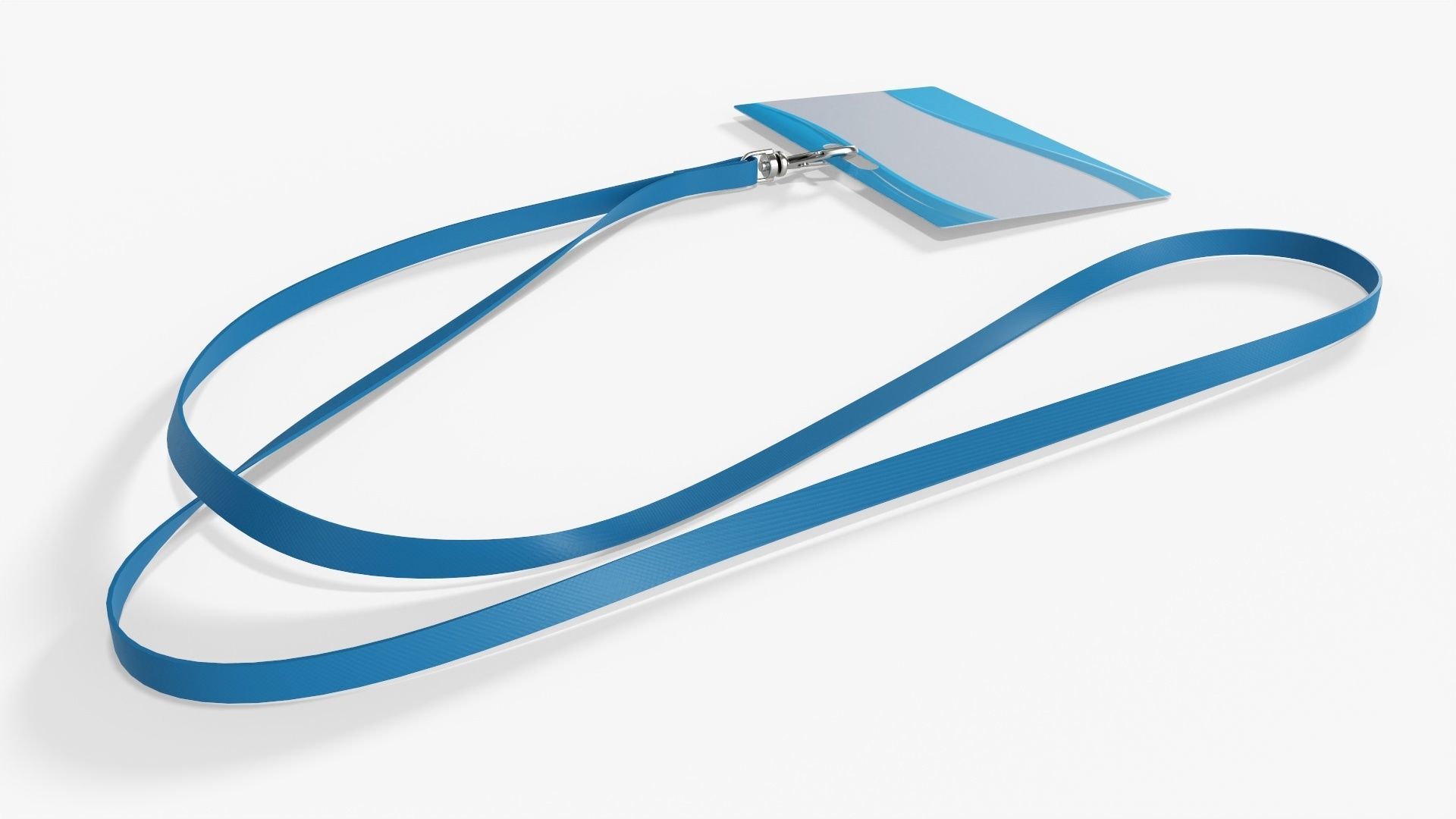 Narrow identity card on strap 3D model_2