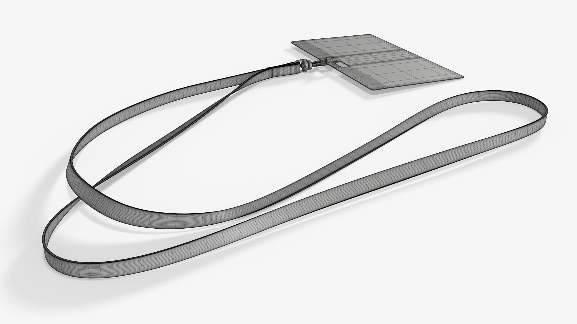 Narrow identity card on strap 3D model_6