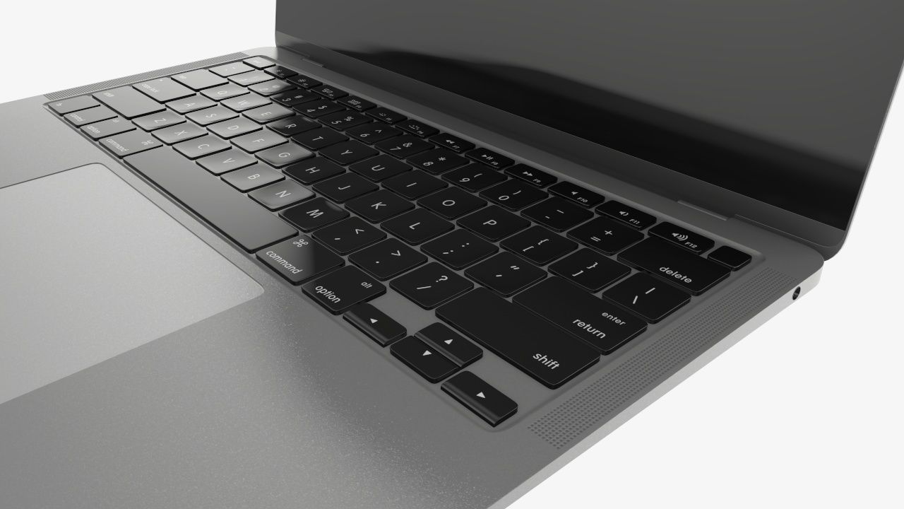 Open laptop mockup 01 3D model_4