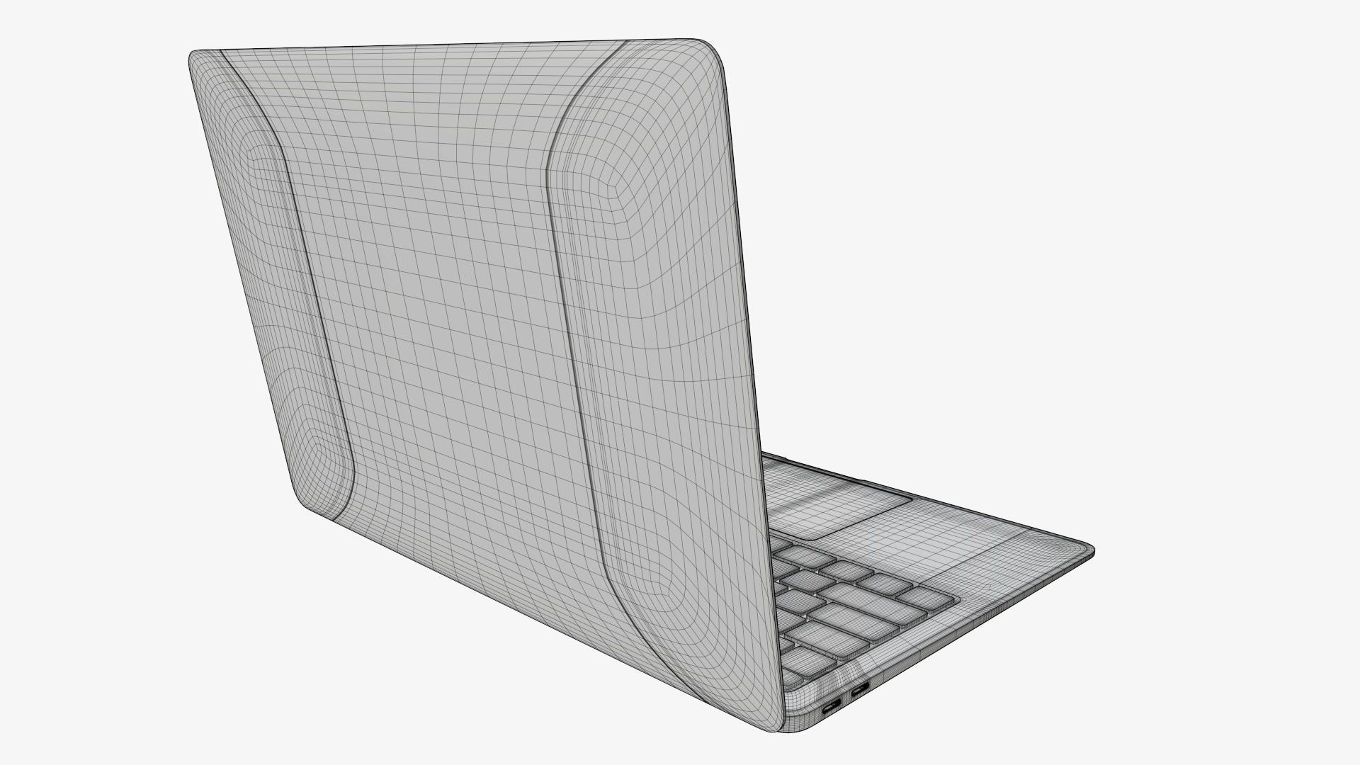 Open laptop mockup 01 3D model_10