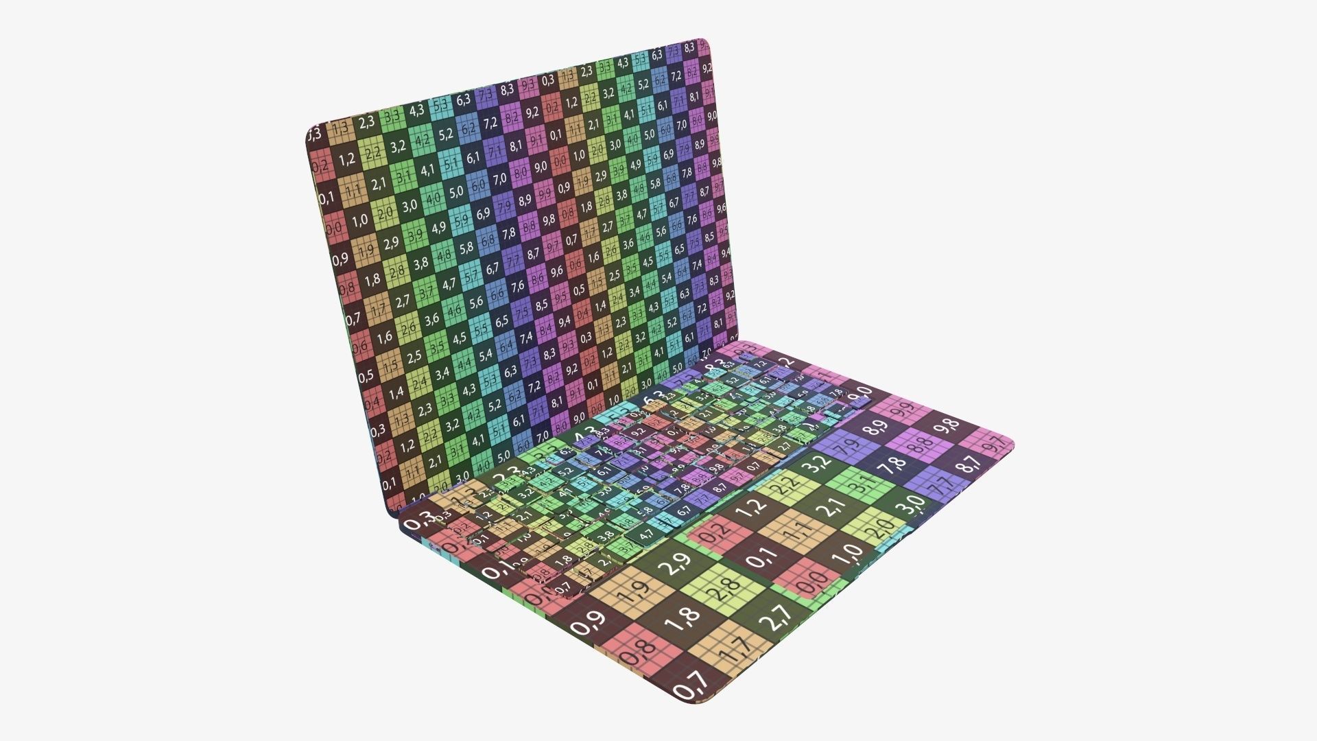 Open laptop mockup 01 3D model_16