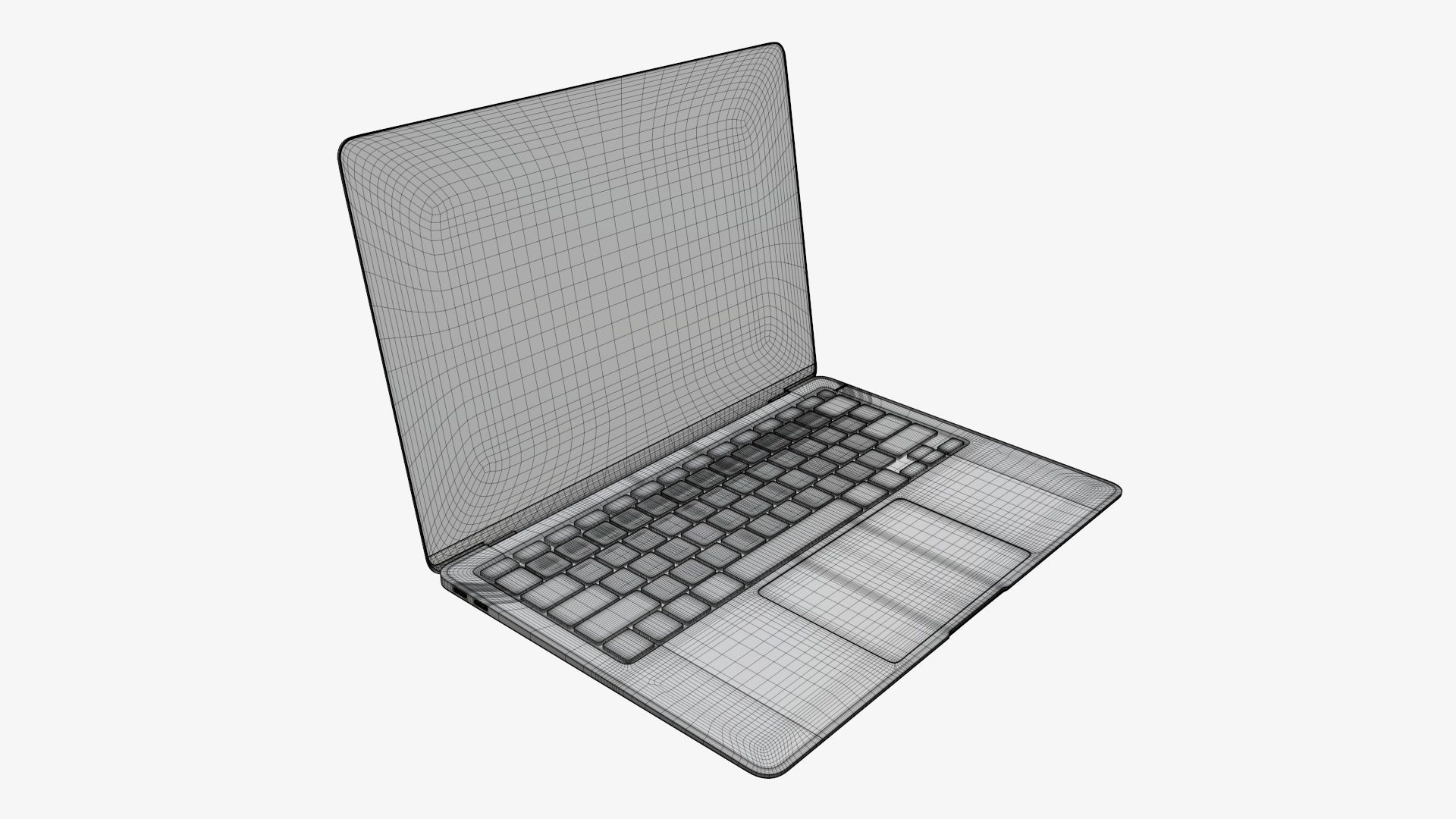 Open laptop mockup 01 3D model_8